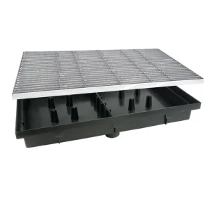 ZMM Maxpol Wycieraczka systemowa 60x40 z odpływem, kratka - stal ocynk 01833