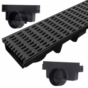 ZMM Maxpol Odpływ liniowy do Garażu 5m Krata GRID Grafit PVC 63x131mm B125 do 12,5Tony 44025M